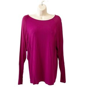 Michael stars Magenta‎ pullover hi-Low Knit Blouse One Size Women Lg
